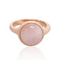 Stainless Steel Handmade Natural Round Shape Gemstone Ring Jewelry for Women Gift