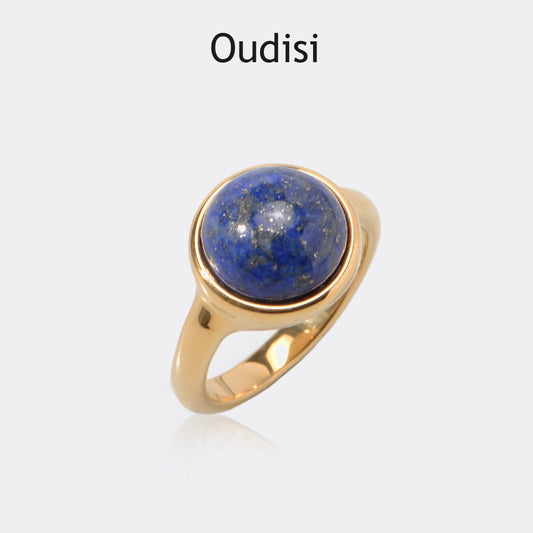 Plating 18K gold lapis  ring