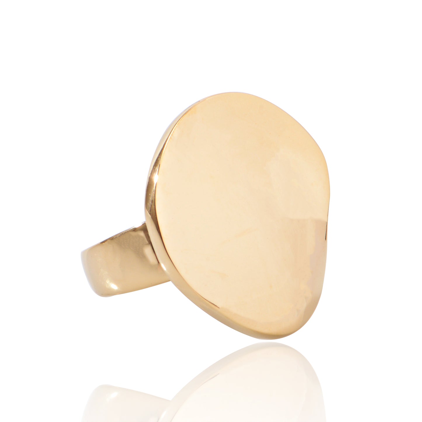 Stainless Steel Plating 18K Gold Chunky Ring For Women Jewelry
