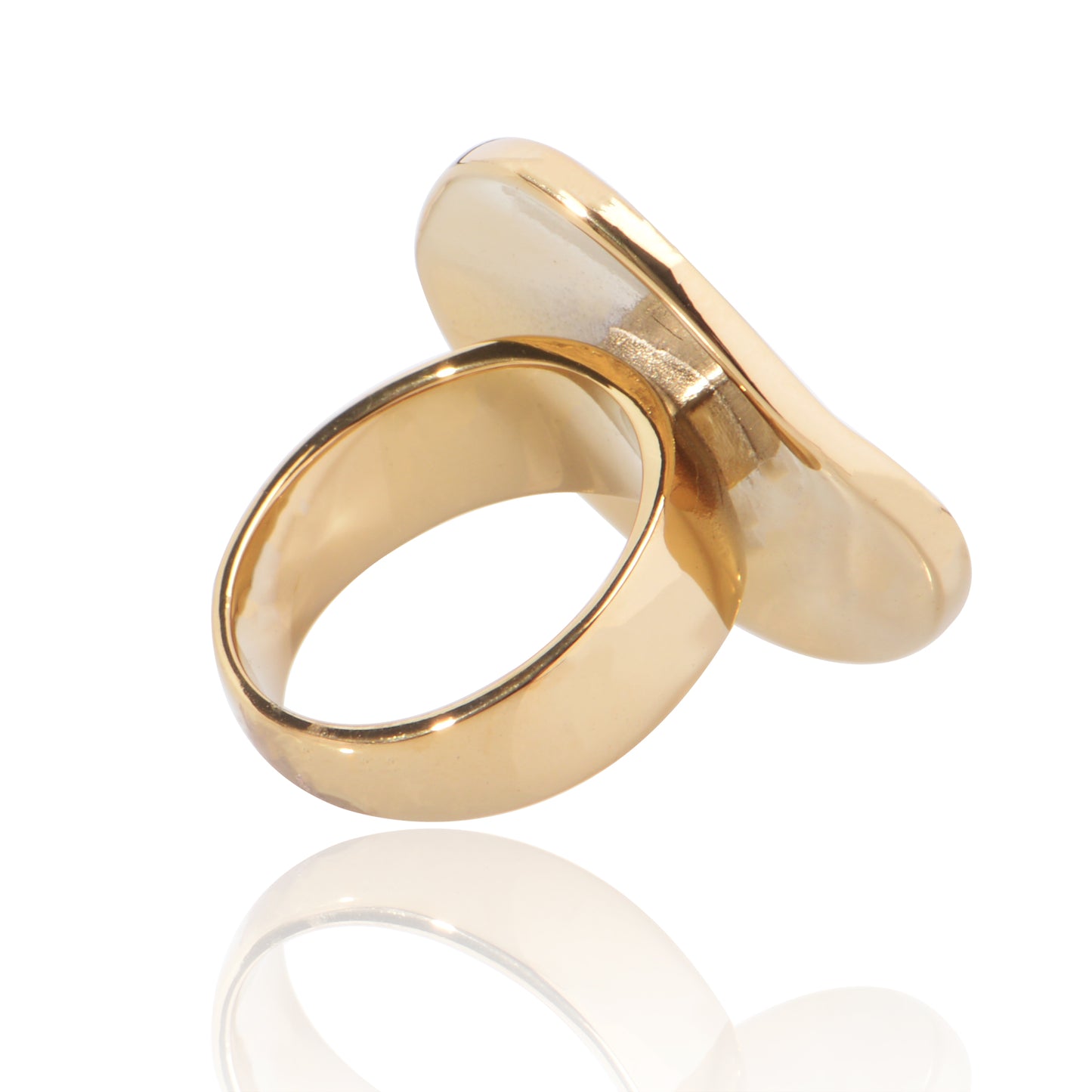 Stainless Steel Plating 18K Gold Chunky Ring For Women Jewelry