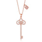 925 Sterling Silver Key Pendant Necklace Embellished With Zirconia